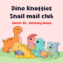 dino knuffies snail mail club - march