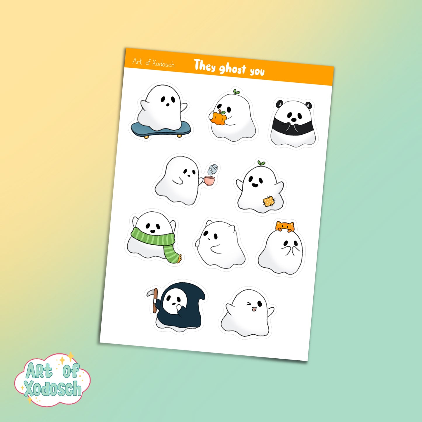 they ghost you sticker sheet