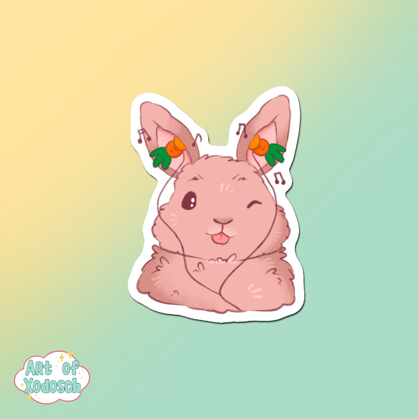 silly bunny sticker