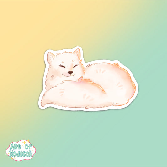 winter fox sticker
