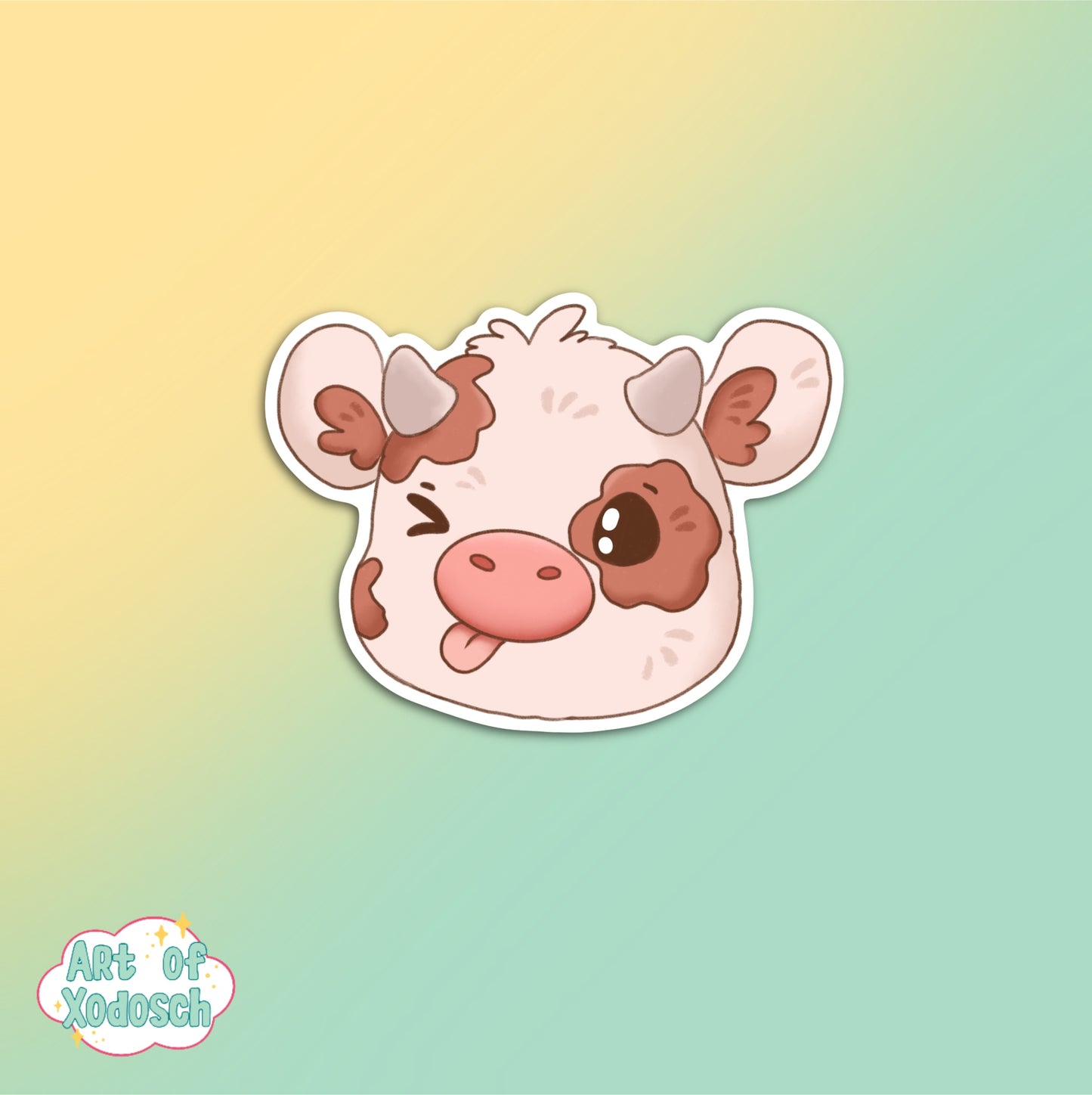cute cow sticker