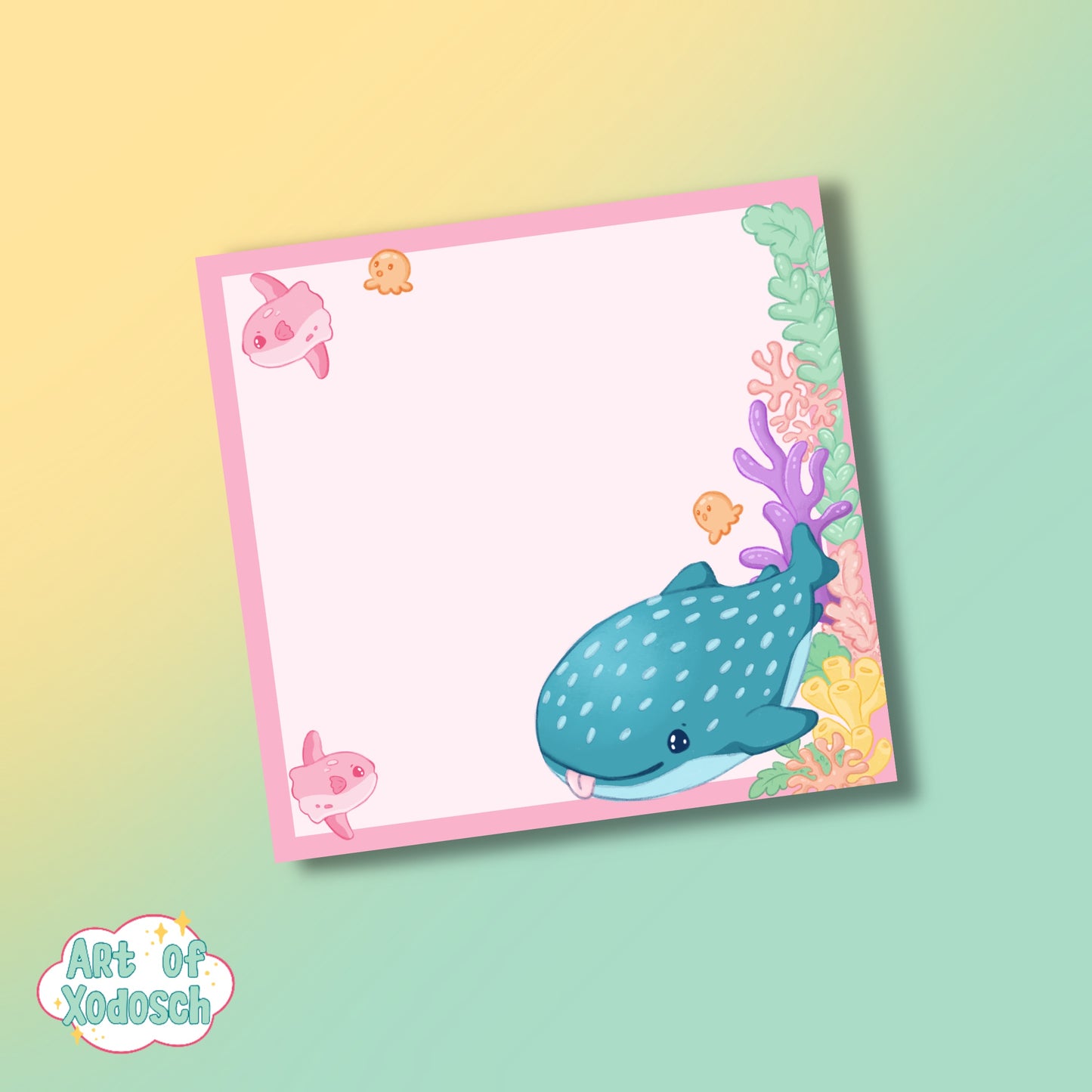 whale shark sticky notes