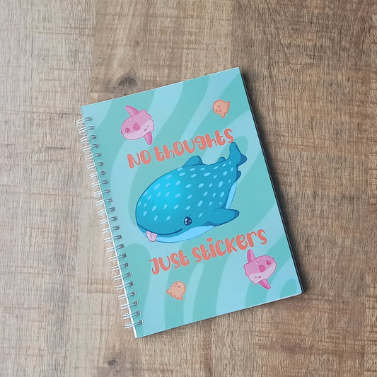 reusable stickerbook whale shark A5