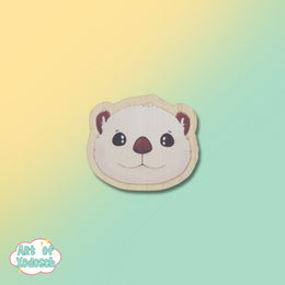 sea otter wooden pin