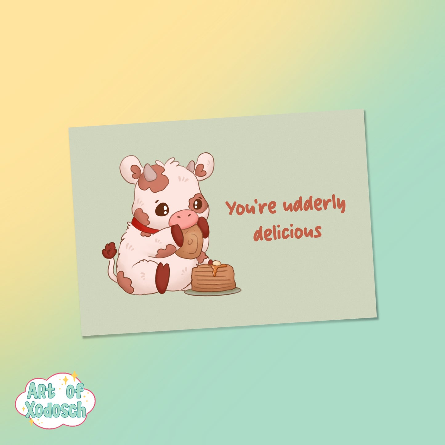 you’re udderly delicious postcard