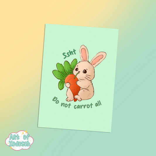 bunny do not carrot all postcard