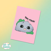 you rock postcard