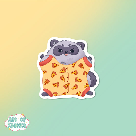 bedtime burglars pizza onesie sticker
