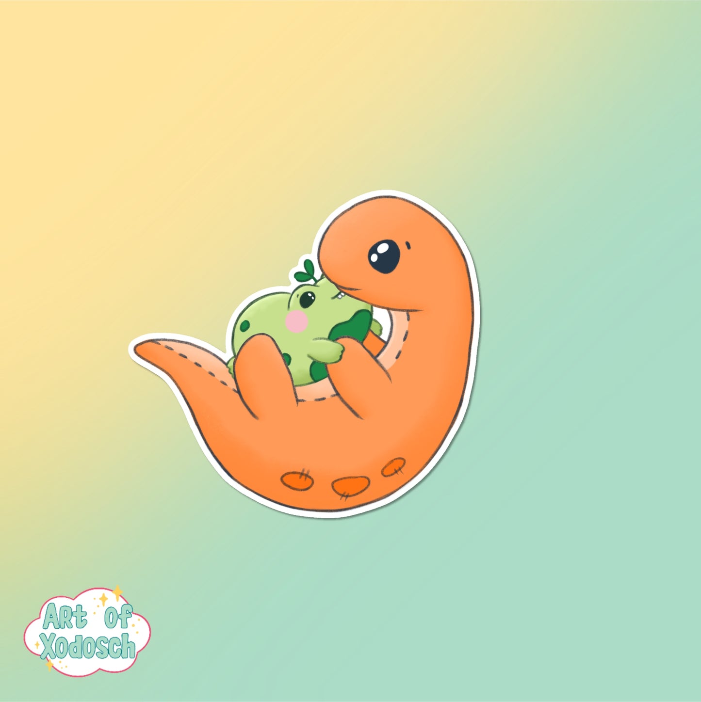 dino with Herbert sticker