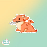 toasty the dragon knife sticker