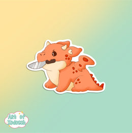 toasty the dragon knife sticker