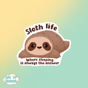 sloth life sticker