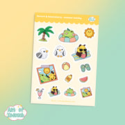 herbert and bumbleberry summer holiday sticker sheet