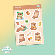 opie the otter sticker sheet