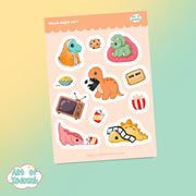 dino movie night 1 sticker sheet