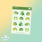 cute frogs sticker sheet