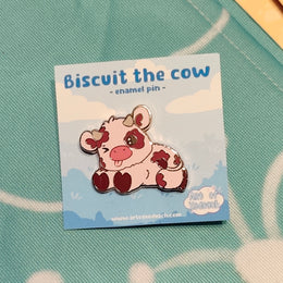 cow enamel pin