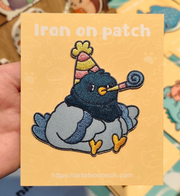 pigeon iron-on patch
