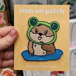 opie the otter iron-on patch