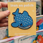 whale shark iron-on patch