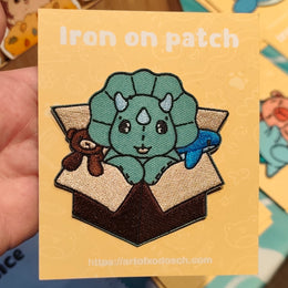 dinosaur iron-on patch