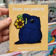 crow iron-on patch