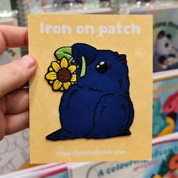crow iron-on patch